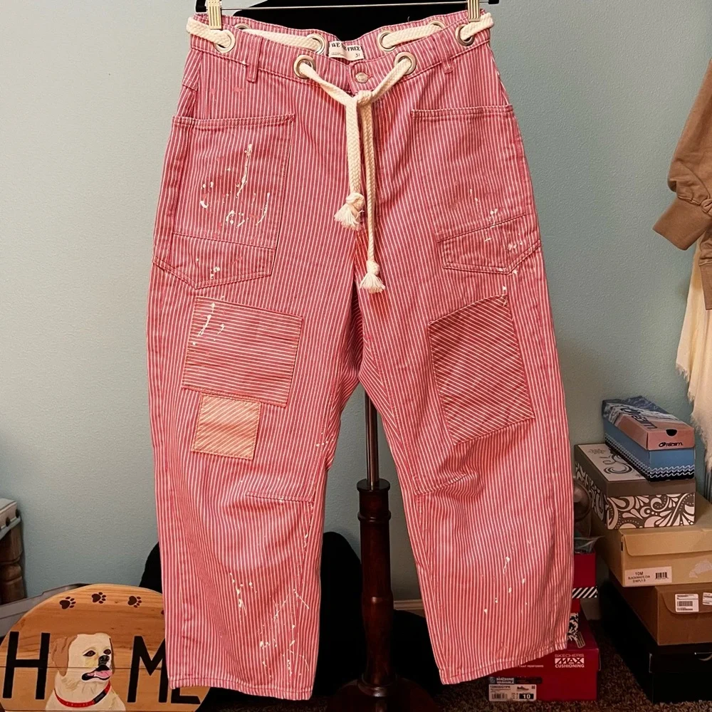 We The Free by Free People:”Moxie” Low Slung Pull-On Barrel Jeans NWOT - Picture 7 of 10